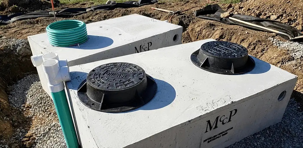 Grease trap installation unit set in place for drainage protection in Indianapolis, IN