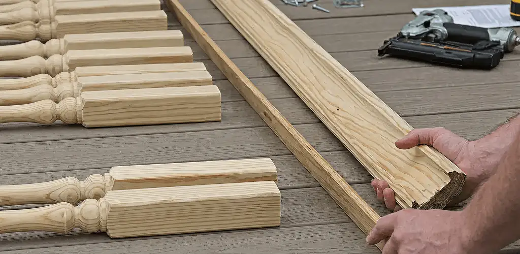 Handrail installation materials and wood components for stair rail work in Indianapolis, IN